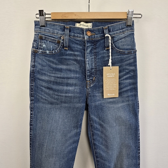 Madewell 10" High-Rise Skinny Jeans: Drop Step-Hem Edition Size 24 Tall NWT - Picture 5 of 16